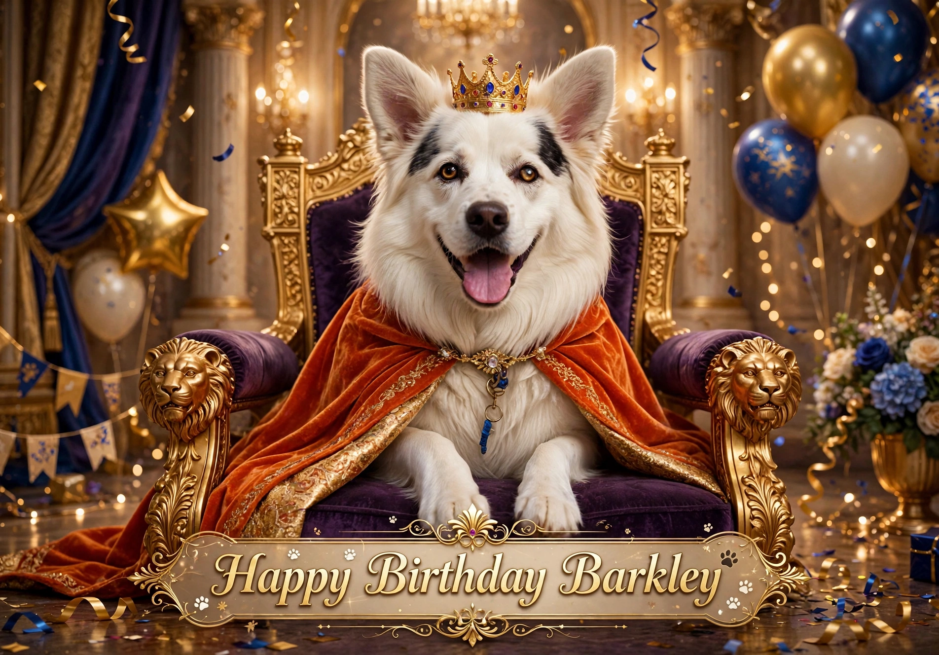 Barkley royal birthday card
