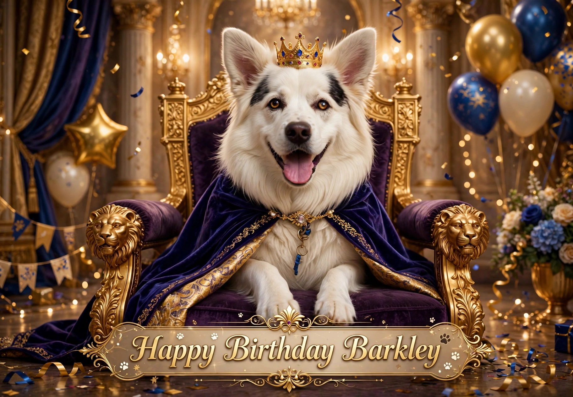 Barkley royal birthday card